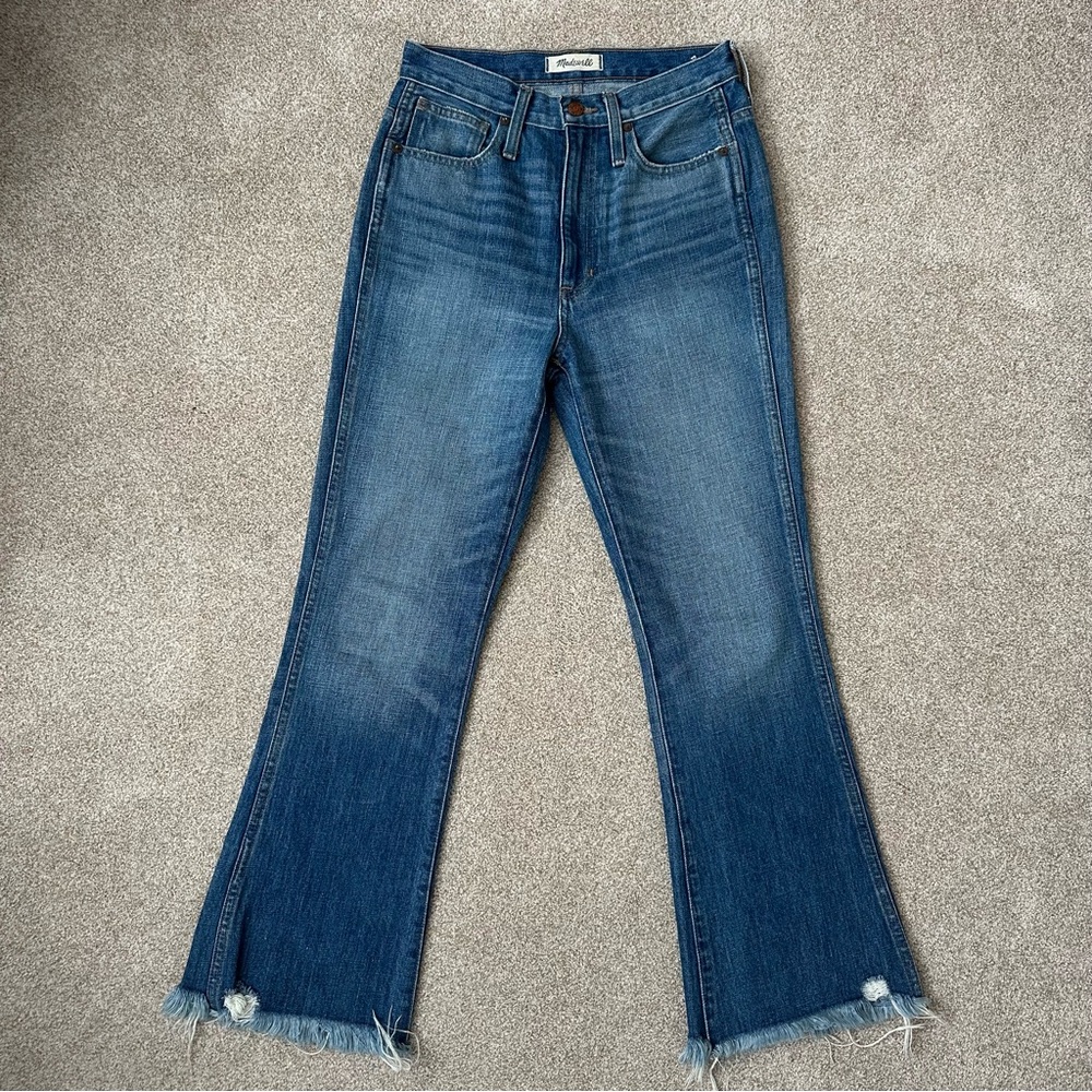 NWOT Madewell Rigid Flare Jeans Cropped Size 25